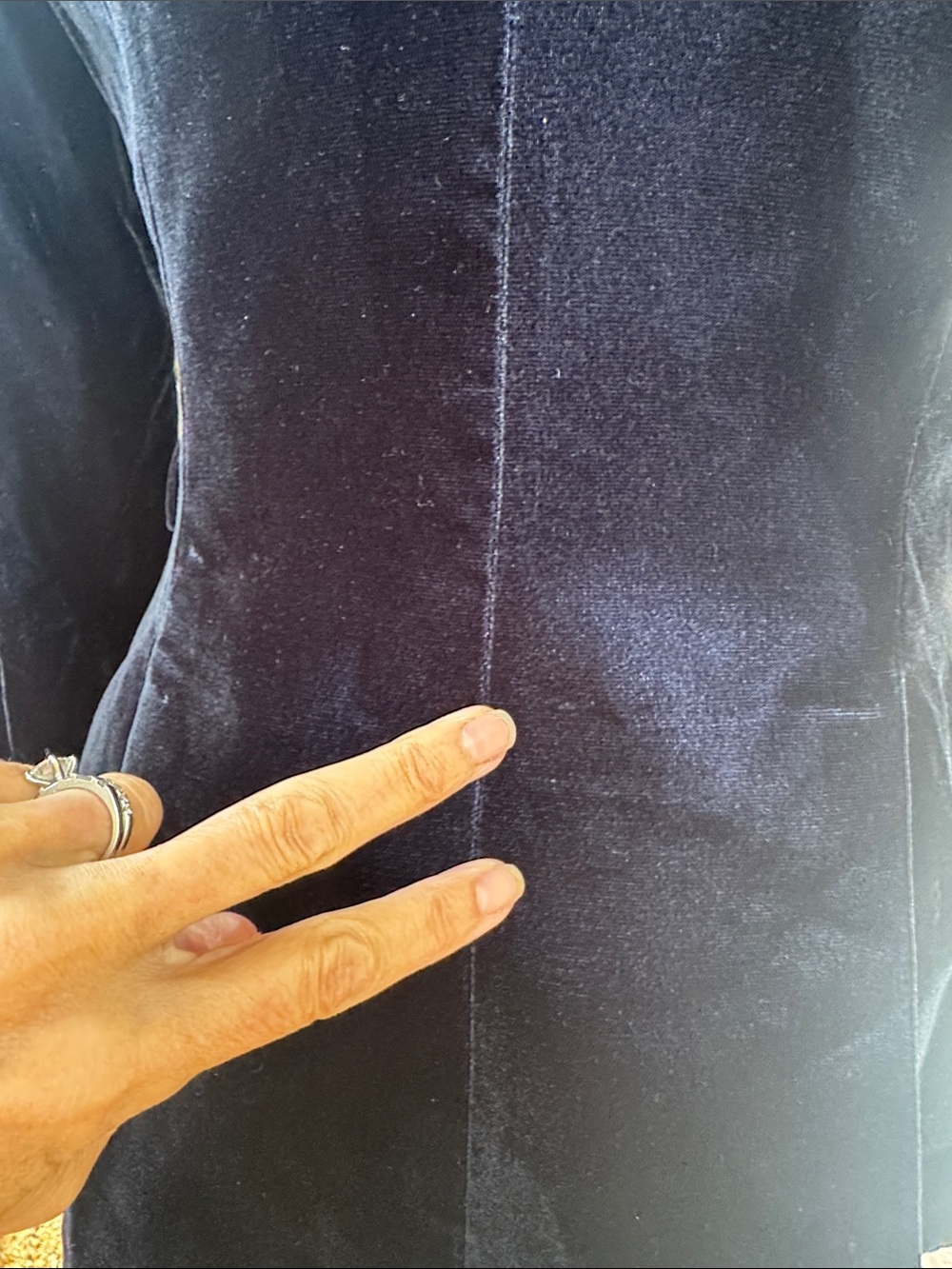 Smythe Velvet Peaked Lapel Blazer Sapphire Blue Size 2 - Picture 15 of 16